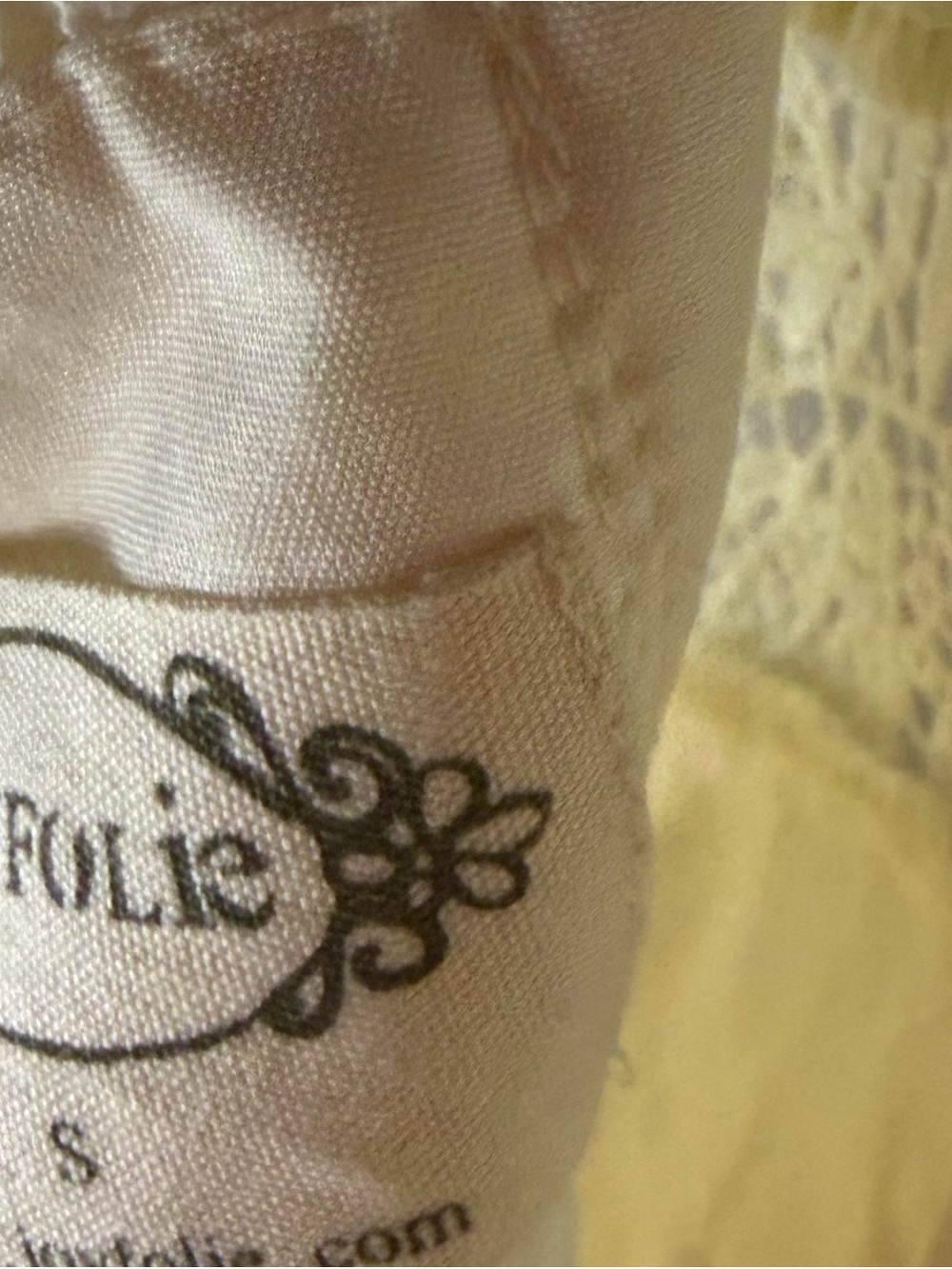 Joyfolie Marline Dress Cream Lace High-Low Halter Open Back Women’s Size Small - Picture 7 of 12